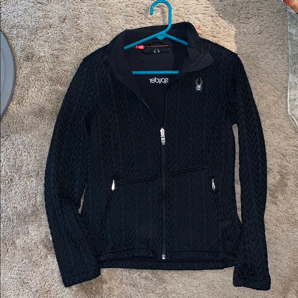 Spyder cable knit zip up